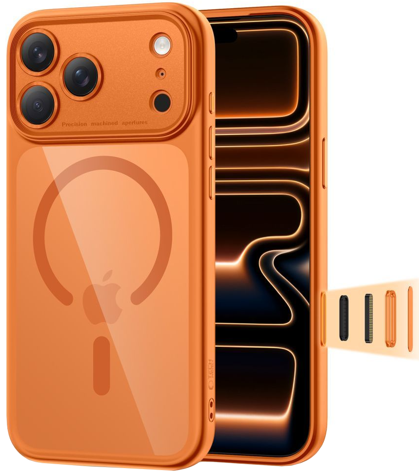 Futrola MagSafe za Apple iPhone 17 Pro, Tech-Protect, MagPeak, Narančasta