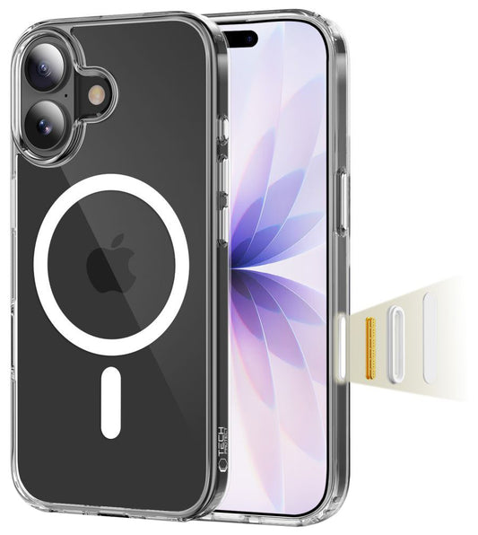 Futrola MagSafe za Apple iPhone 17, Tech-Protect, Flexair Hybrid CC, Prozirna