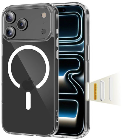 MagSafe futrola za Apple iPhone 17 Pro, Tech-Protect, Flexair Hybrid CC, Prozirna