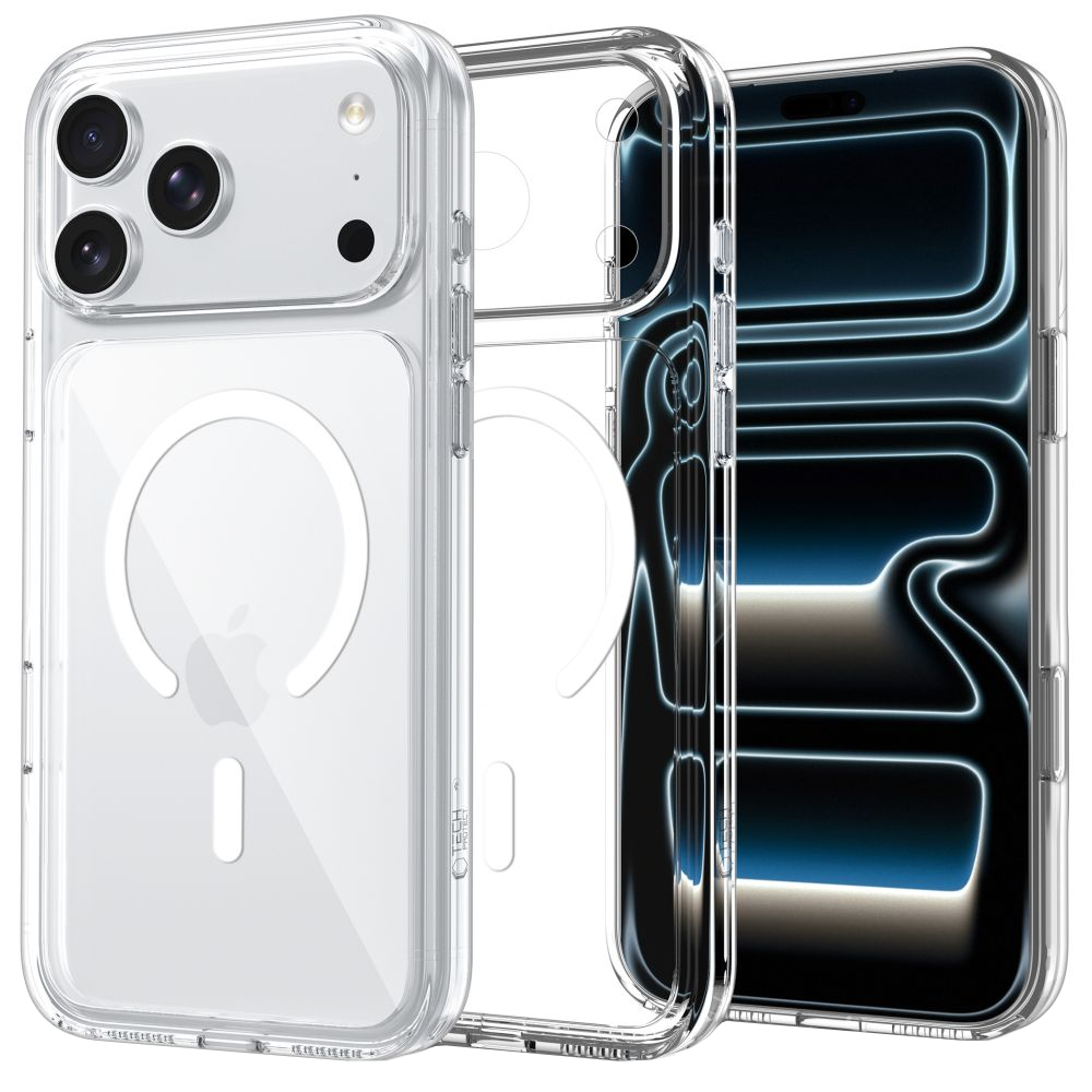 MagSafe maska za Apple iPhone 18 Pro / 17 Pro, Tech-Protect, Flexair Hybrid CC, Prozirna