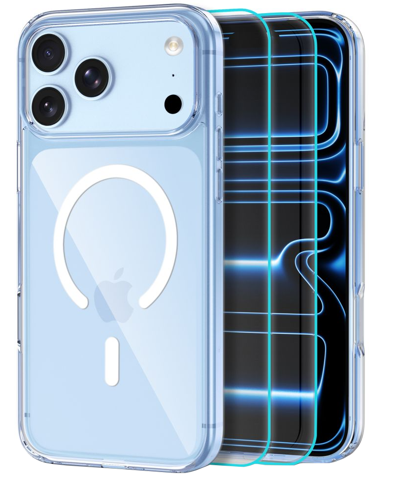 MagSafe futrola za Apple iPhone 18 Pro Max / 17 Pro Max, Tech-Protect, Flexair Hybrid sa zaštitnikom ekrana, Prozirna