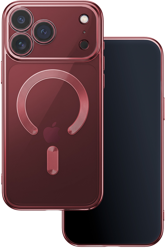 MagSafe maskica za Apple iPhone 18 Pro / 17 Pro, OEM, Boja Chrome Mag, Bordo