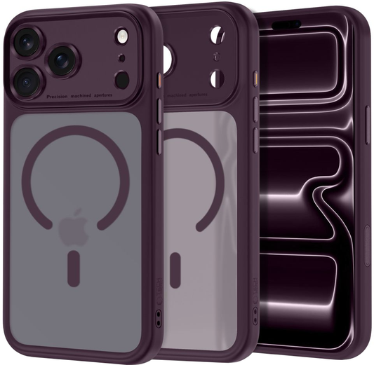 MagSafe futrola za Apple iPhone 18 Pro / 17 Pro, Tech-Protect, MagPeak CC, Mat Tamnocrvena