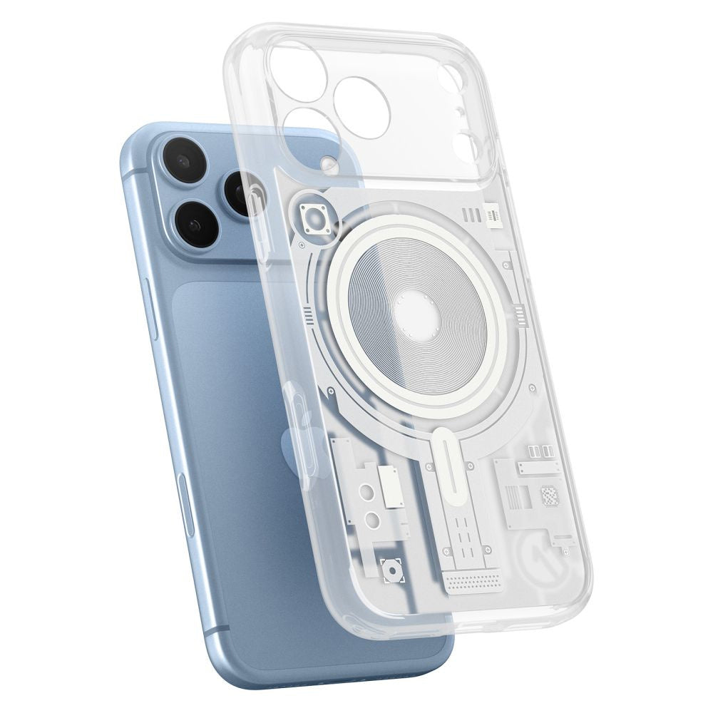 MagSafe maska za Apple iPhone 18 Pro / 17 Pro, Spigen, C11 Ultra Hybrid MagFit Element, bijela ACS12308