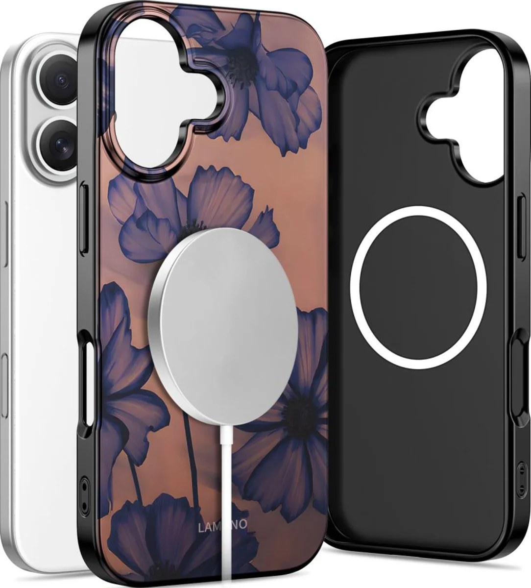 MagSafe futrola za Apple iPhone 16, Tech-Protect, Lamano Velvet Night, Crna