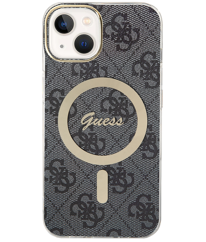 MagSafe futrola za Apple iPhone 15, Guess, 4G IML, Crna GUHMP15SH4STK