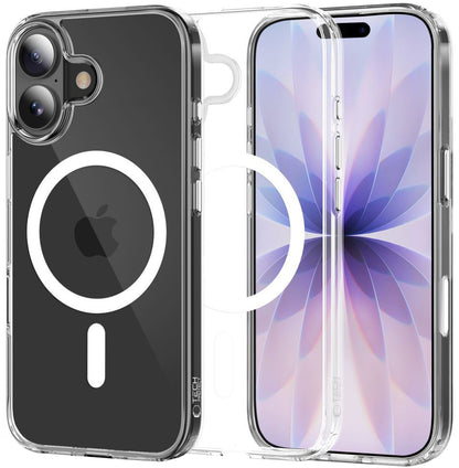 Futrola MagSafe za Apple iPhone 17, Tech-Protect, Flexair Hybrid CC, Prozirna