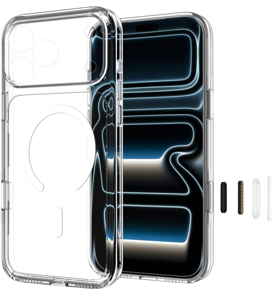 MagSafe maska za Apple iPhone 18 Pro / 17 Pro, Tech-Protect, Flexair Hybrid CC, Prozirna