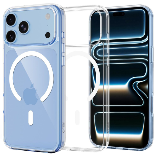 MagSafe futrola za Apple iPhone 18 Pro / 17 Pro, Tech-Protect, Flexair Hybrid sa zaštitnikom ekrana, Prozirna
