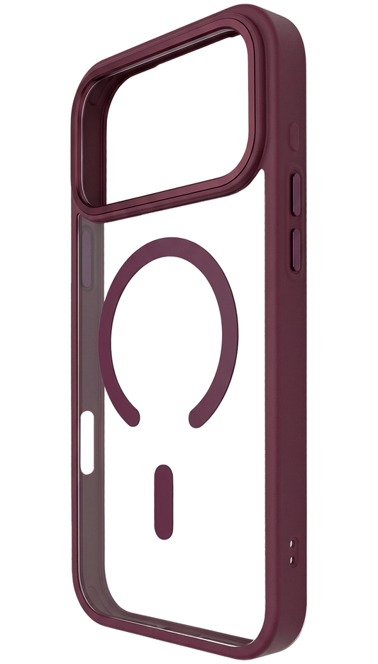 MagSafe maska za Apple iPhone 18 Pro / 17 Pro, OEM, Boja Clear Mag, Bordo