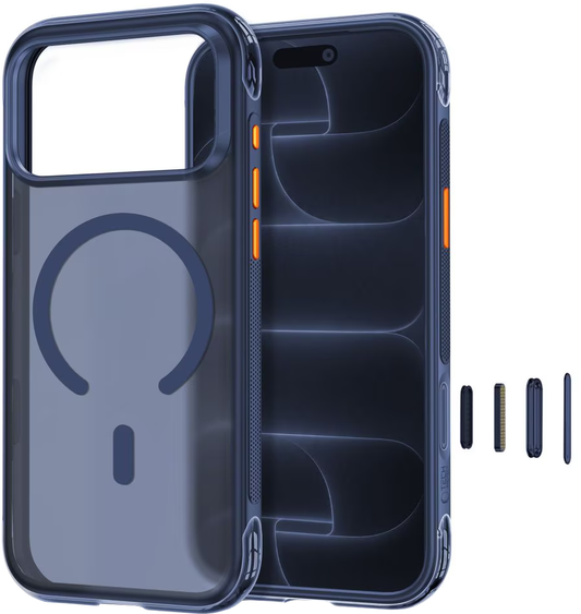 MagSafe maska za Apple iPhone 18 Pro / 17 Pro, Tech-Protect, MagAir CC, Mat Tamnoplava