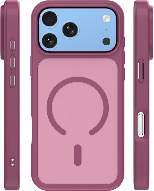 MagSafe maska za Apple iPhone 18 Pro Max / 17 Pro Max, OEM, Mag Matt Big Hole, Bordo