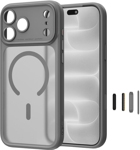 MagSafe maska za Apple iPhone 18 Pro Max / 17 Pro Max, Tech-Protect, MagPeak CC, mat siva boja