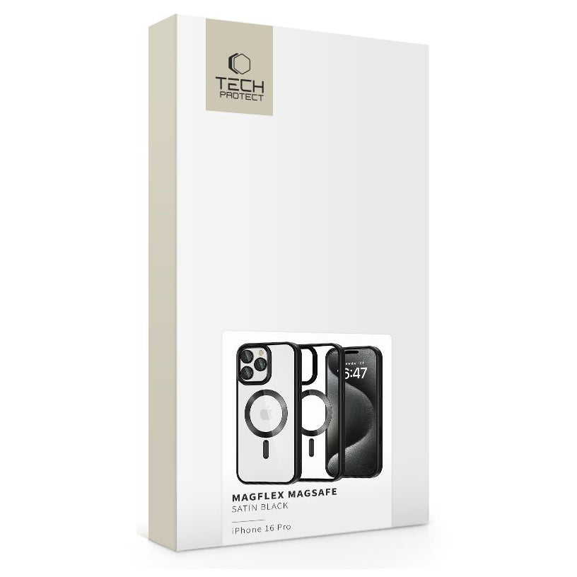 Futrola MagSafe za Apple iPhone 16 Pro, Tech-Protect, Magflex Satin, Crna