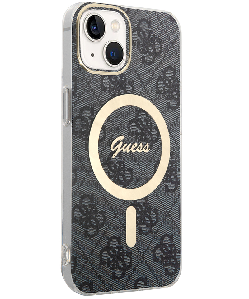 MagSafe futrola za Apple iPhone 15, Guess, 4G IML, Crna GUHMP15SH4STK