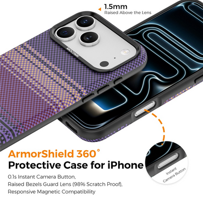 MagSafe futrola za Apple iPhone 17 Pro Max, OEM, Gradient Rainbow, Ljubičasta