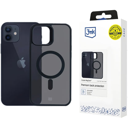 MagSafe futrola za Apple iPhone 12 / 12 Pro, 3MK, Smoke MagCase, Crna
