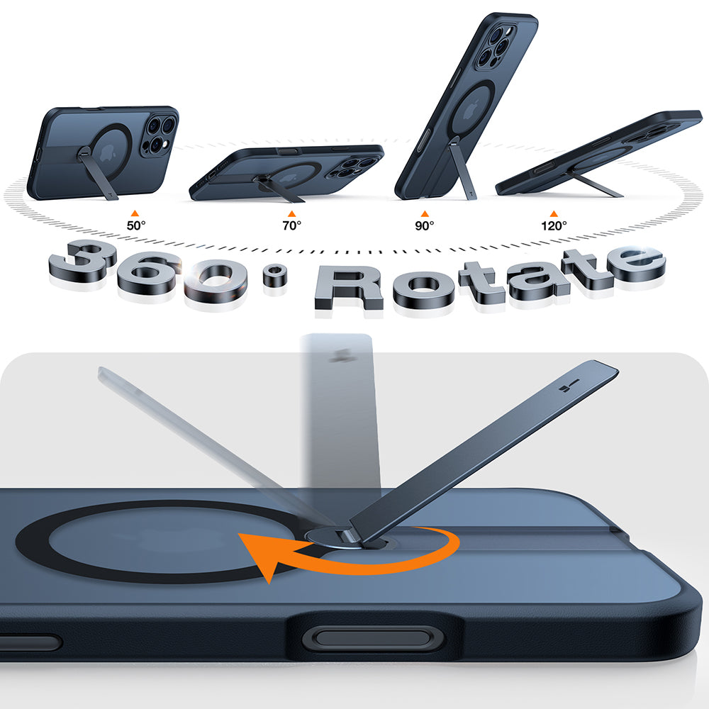 MagSafe futrola za Apple iPhone 16 Pro Max, Torras, Pstand Spin, Crna