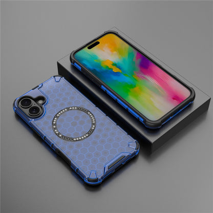 MagSafe maskica za Apple iPhone 16, Techsuit, HoneyComb Shield, Plava