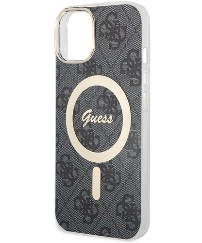 MagSafe futrola za Apple iPhone 15, Guess, 4G IML, Crna GUHMP15SH4STK
