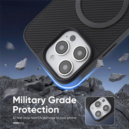 MagSafe futrola za Apple iPhone 16 Pro Max, OEM, Carbon Metal Ring, Crna