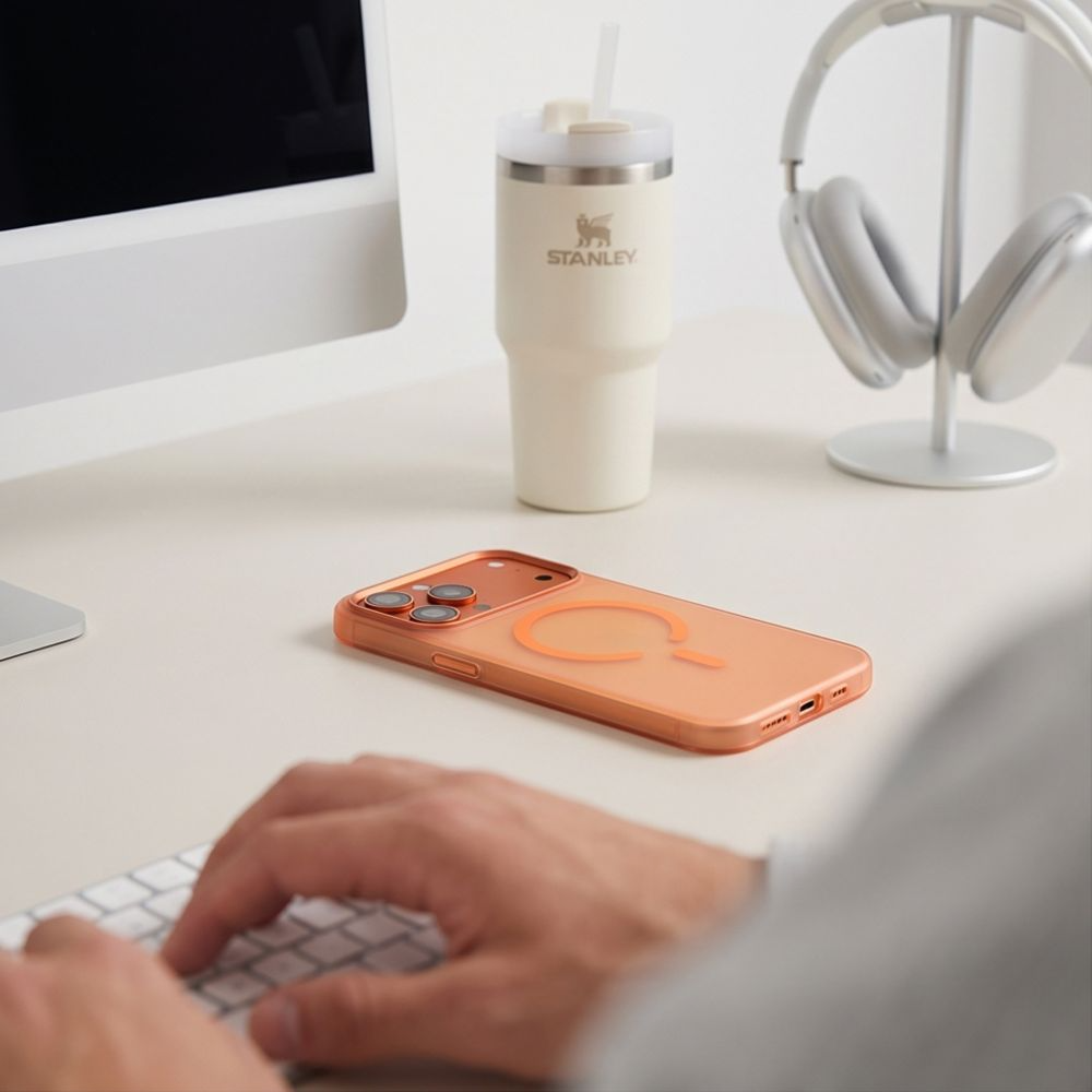 MagSafe futrola za Apple iPhone 18 Pro Max / 17 Pro Max, Tech-Protect, MagZero, Mat Narančasta