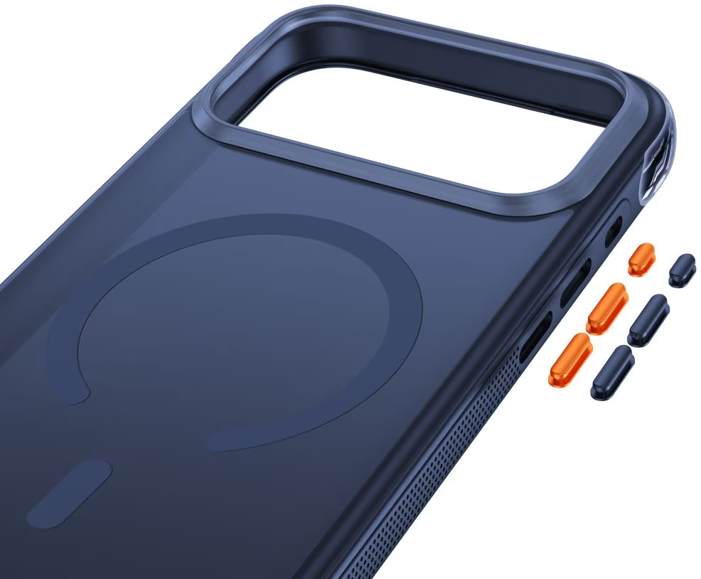 MagSafe maska za Apple iPhone 18 Pro / 17 Pro, Tech-Protect, MagAir CC, Mat Tamnoplava