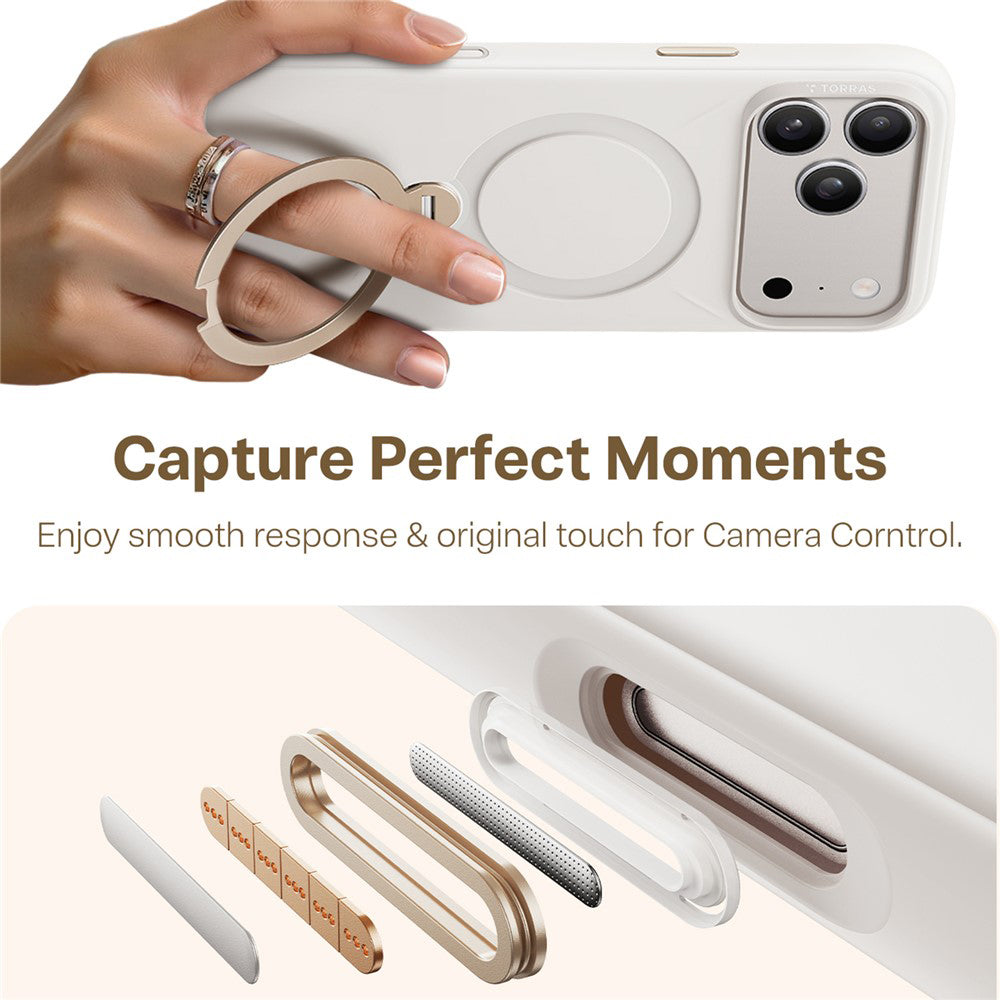 MagSafe futrola za Apple iPhone 17 Pro Max, Torras, QPRO silikon, bijela