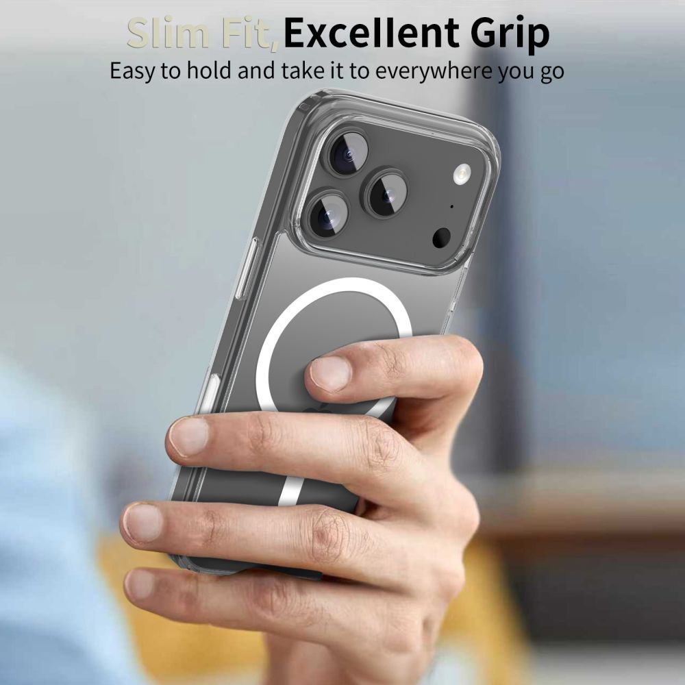 MagSafe futrola za Apple iPhone 17 Pro, Tech-Protect, Flexair Hybrid CC, Prozirna