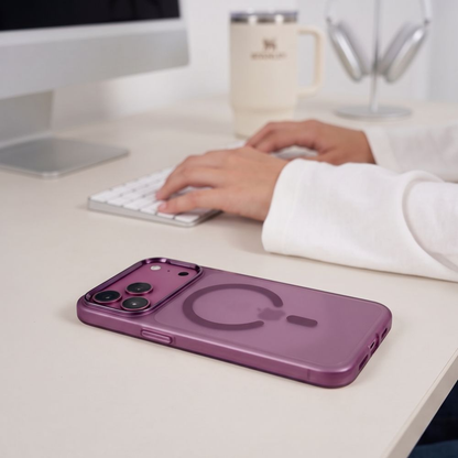 MagSafe futrola za Apple iPhone 18 Pro / 17 Pro, Tech-Protect, MagZero, Mat Tamnocrvena