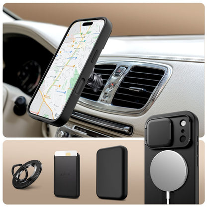 Futrola MagSafe za Apple iPhone 17 Pro, Tech-Protect, Kevlar Aura, Crna