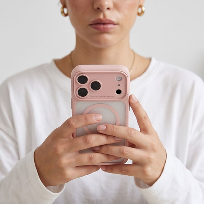 MagSafe maska za Apple iPhone 18 Pro / 17 Pro, Tech-Protect, MagPeak CC, mat ružičasta