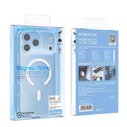 MagSafe futrola za Apple iPhone 17 Pro Max, Borofone, BI5 Ice Shield, Prozirna