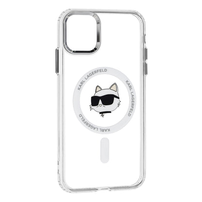 Futrola MagSafe za Apple iPhone 11, Karl Lagerfeld, IML Metal Choupette's Head, Bijela
