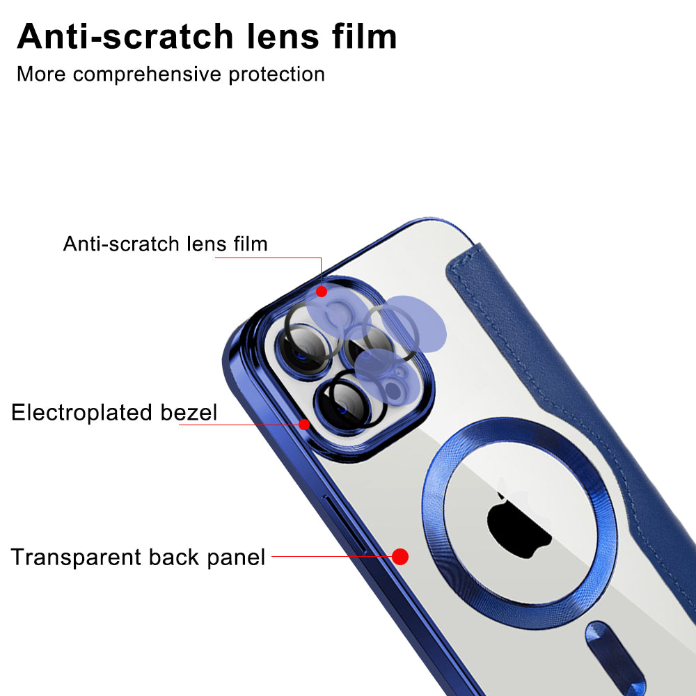 MagSafe futrola za Apple iPhone 11 Pro Max, Techsuit, SmartMag Book, Plava