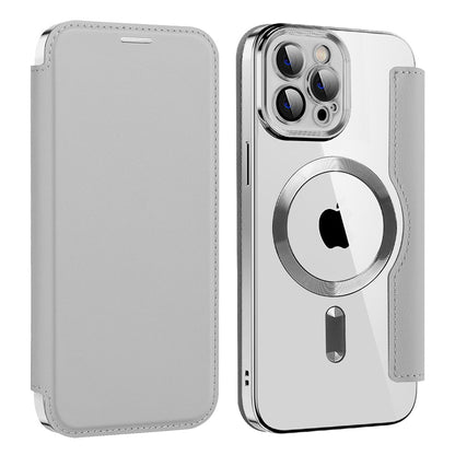 MagSafe futrola za Apple iPhone 11 Pro Max, Techsuit, SmartMag Book, Siva