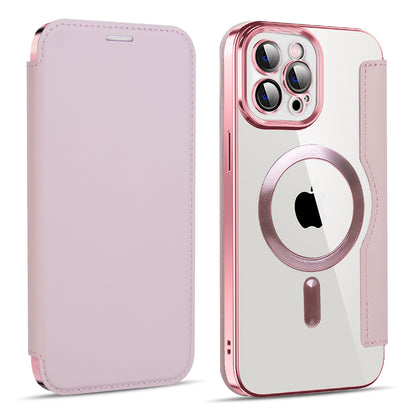 MagSafe futrola za Apple iPhone 11 Pro Max, Techsuit, SmartMag Book, Ružičasta