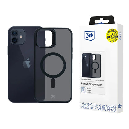 MagSafe futrola za Apple iPhone 12 / 12 Pro, 3MK, Smoke MagCase, Crna