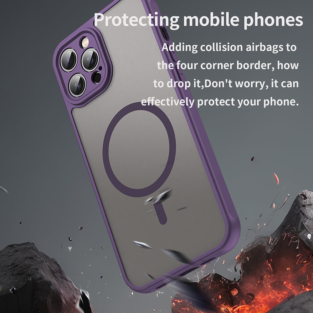 MagSafe maska za Apple iPhone 12 Pro Max, Techsuit, HaloFrost II, Ljubičasta