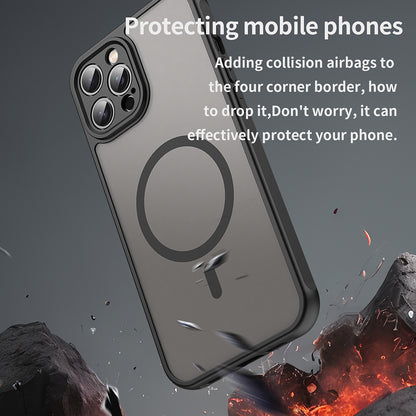 MagSafe maskica za Apple iPhone 12 Pro Max, Techsuit, HaloFrost II, Crna