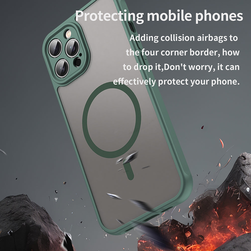 MagSafe maska za Apple iPhone 12 Pro Max, Techsuit, HaloFrost II, Zelena