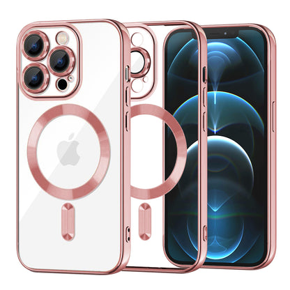 MagSafe maska za Apple iPhone 12 Pro Max, Techsuit, Luxury Crystal, Roza