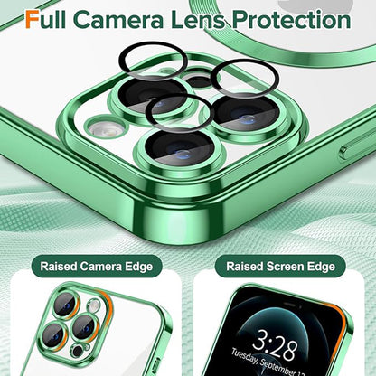 MagSafe maska za Apple iPhone 12 Pro Max, Techsuit, Luxury Crystal, Svijetlo Zelena
