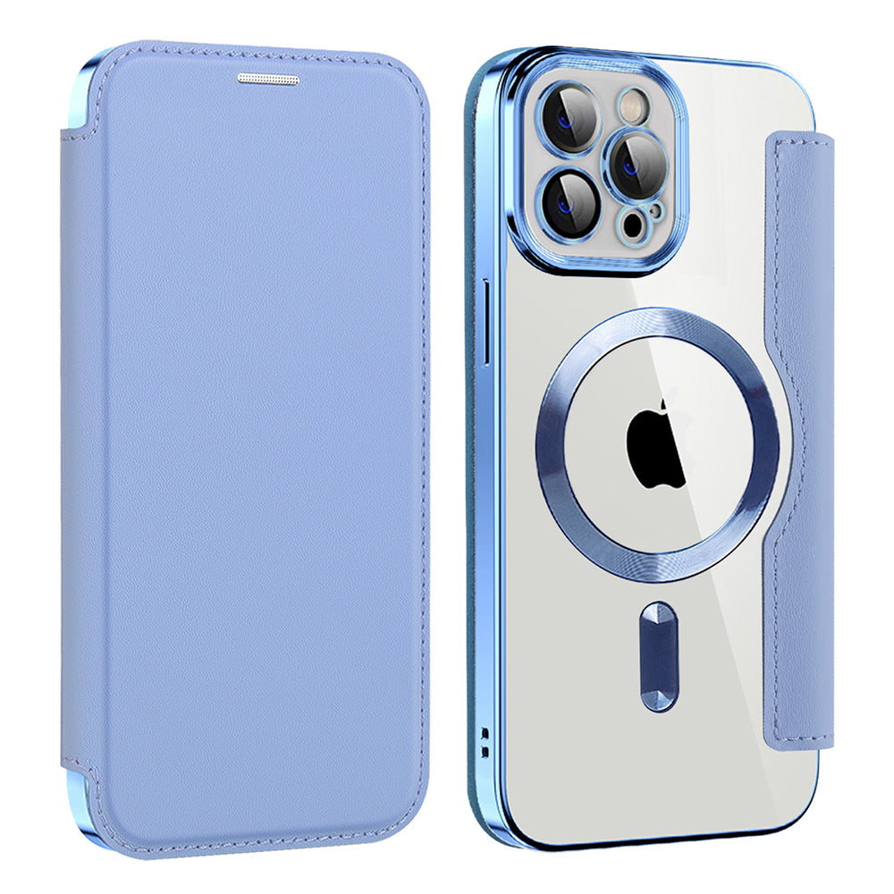MagSafe futrola za Apple iPhone 12 Pro Max, Techsuit, SmartMag Book, Plava
