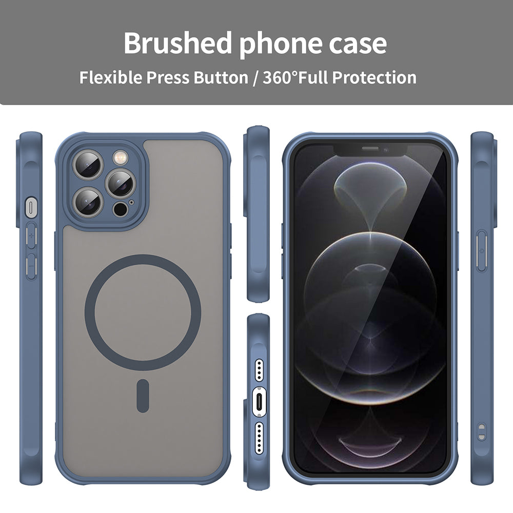 MagSafe maska za Apple iPhone 12 Pro, Techsuit, HaloFrost II, Tamnoplava