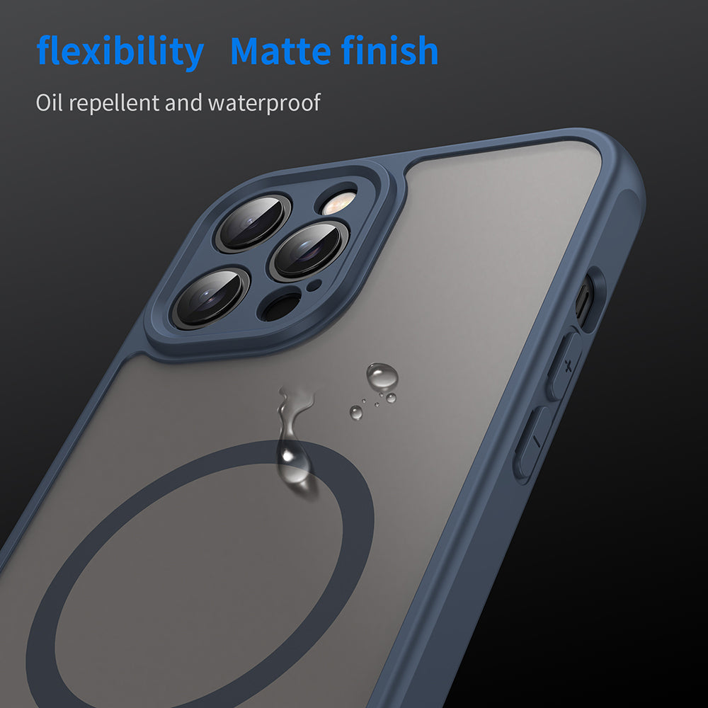 MagSafe maska za Apple iPhone 12 Pro, Techsuit, HaloFrost II, Tamnoplava