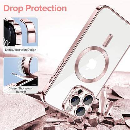 MagSafe futrola za Apple iPhone 12 Pro, Techsuit, Luxury Crystal, Roza