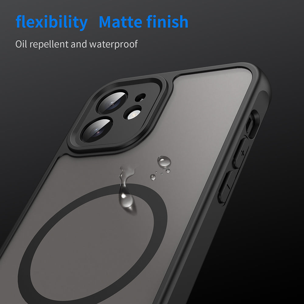 MagSafe maskica za Apple iPhone 12, Techsuit, HaloFrost II, Crna
