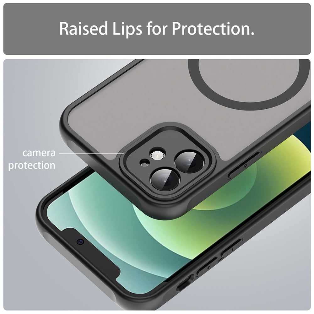MagSafe maskica za Apple iPhone 12, Techsuit, HaloFrost II, Crna