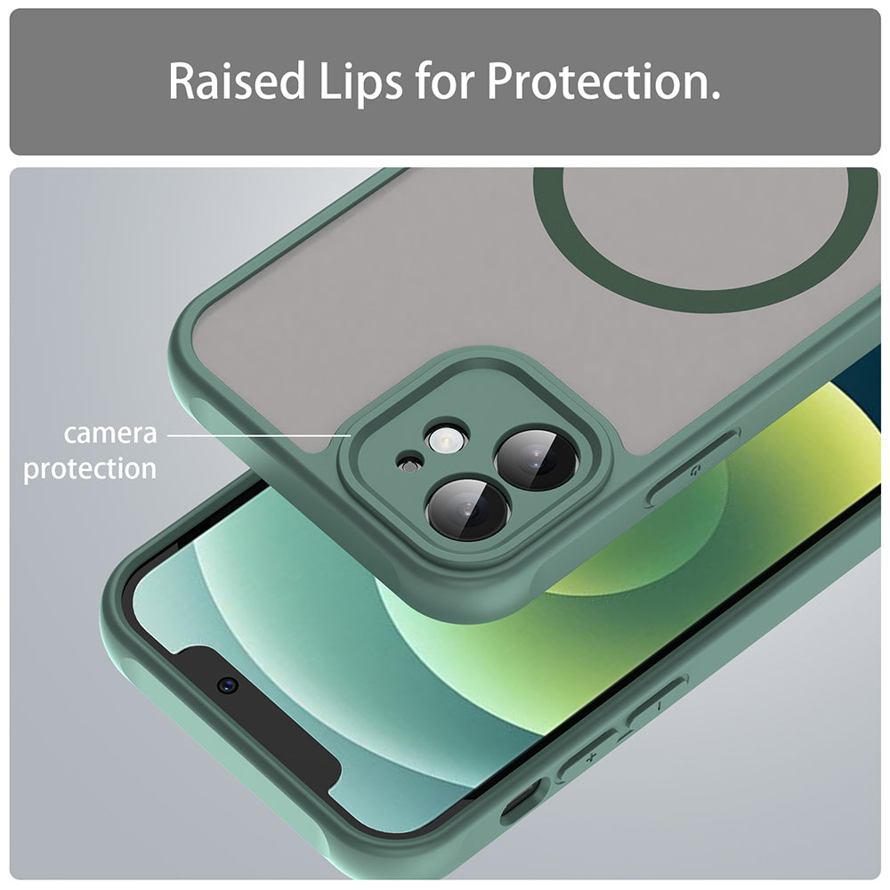 MagSafe maska za Apple iPhone 12, Techsuit, HaloFrost II, Zelena